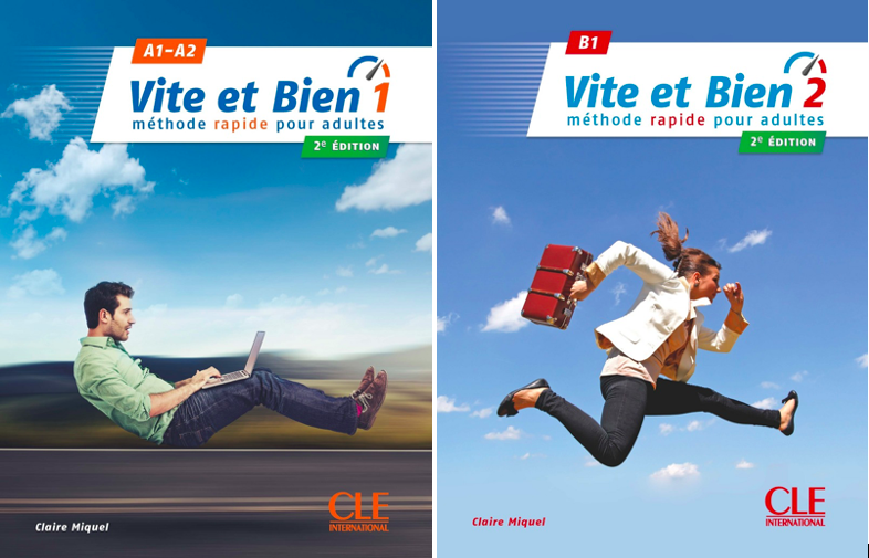 Les 2 manuels de la collection "Vite et bien" 1 (niveau A1-A2) et 2 (niveau B1) chez Clé International Les 2 manuels de la collection "Vite et bien" 1 (niveau A1-A2) et 2 (niveau B1) chez Clé International